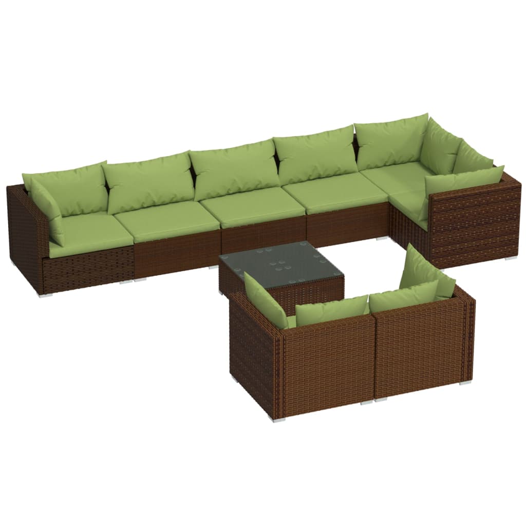 Outdoor Lounge Set Brown