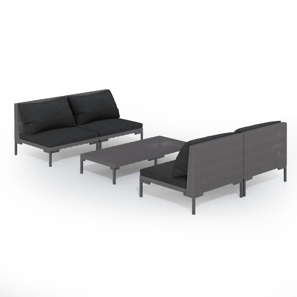 Outdoor Lounge Set Dark Grey