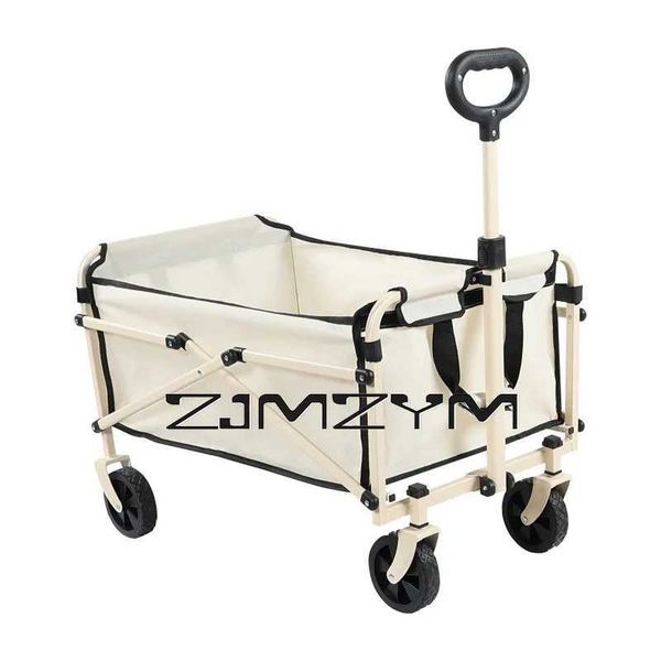 Outdoor portable foldable large capacity multifunctional adjustable handcart for camping, beach, and picnics