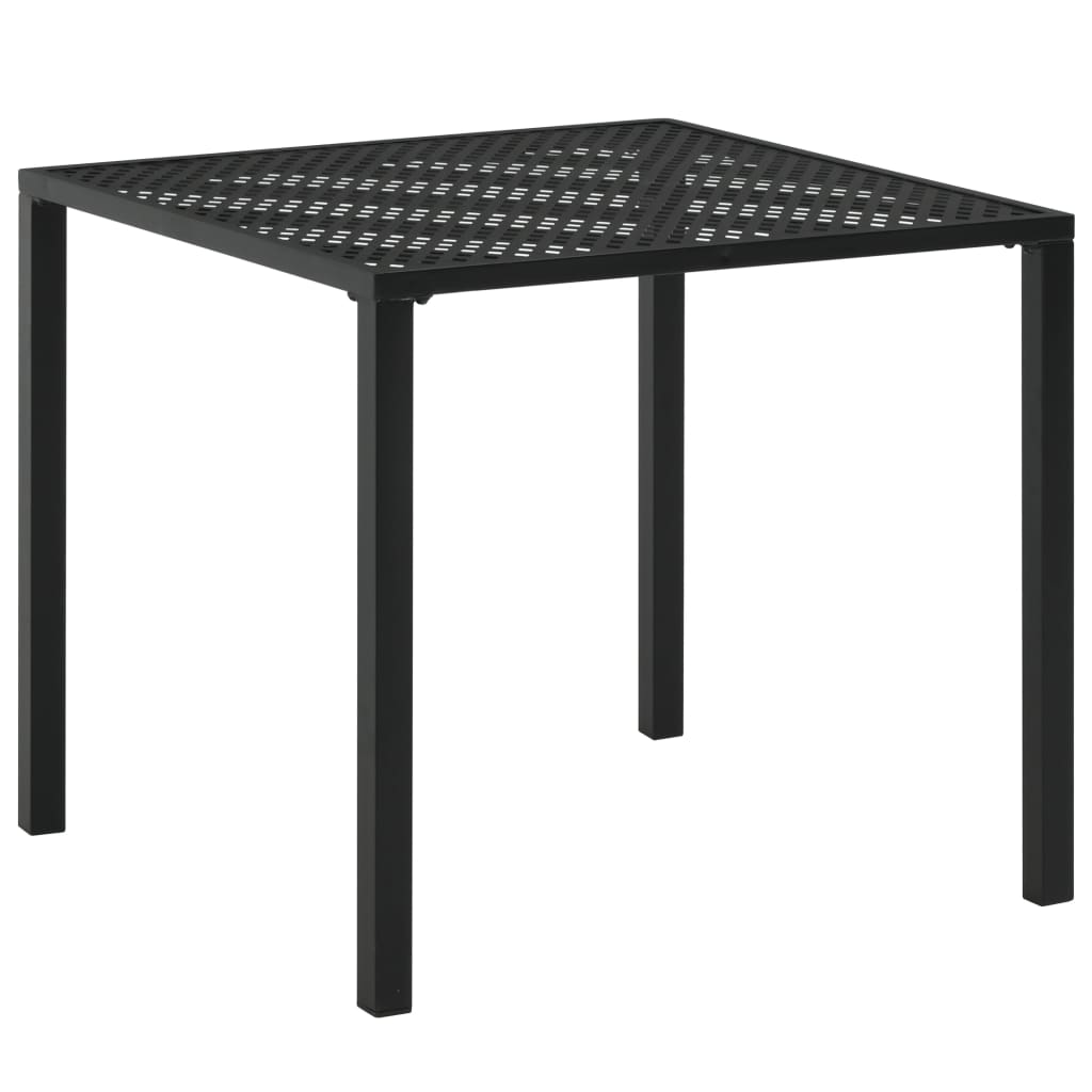 Outdoor Table Black E-coated and powder-coated steel 31.5x31.5 in