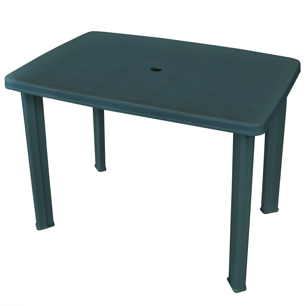 Outdoor Table Green Plastic Medium Lightweight Outdoor Table
