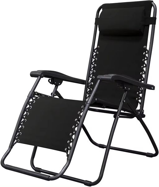 Outdoor zero-gravity folding chair for garden, camping, and beach relaxation