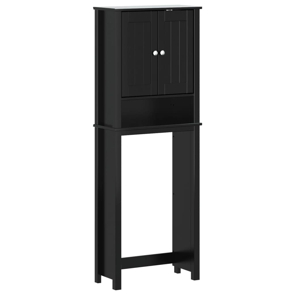 Over-the-Toilet Storage Black Solid pine wood, engineered wood, metal