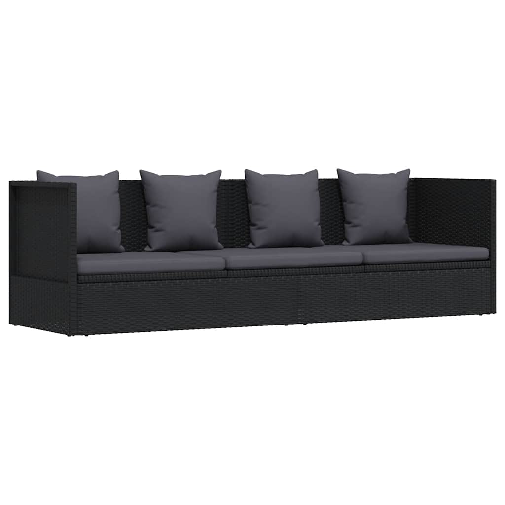 Patio Bed Adjustable Armrests Outdoor Chaise Lounge Rectangular