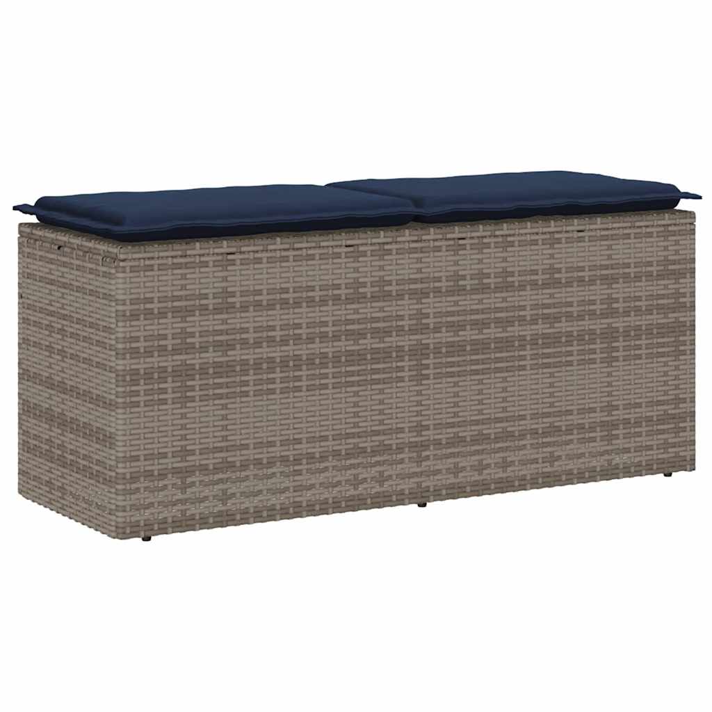 Patio Bench with Cushion Gray 43.3