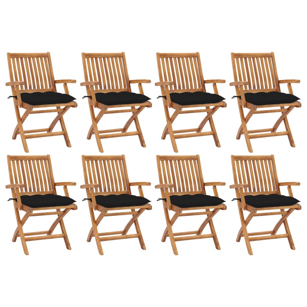 Patio Chair Set of 8 Teak