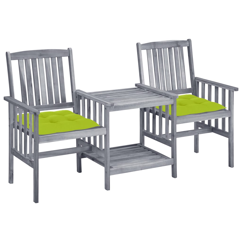 Patio Chair With Tea Table Gray