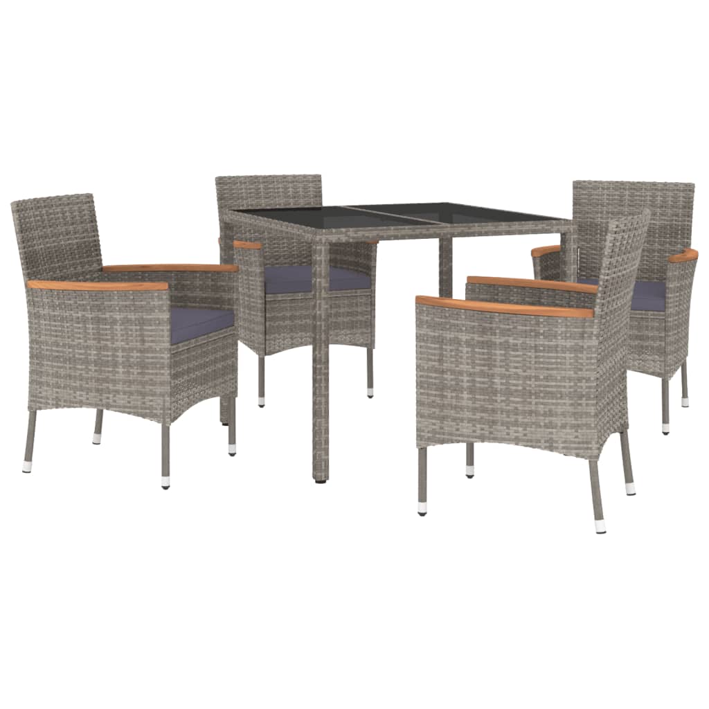 Patio Dining Set Set of 4 Gray