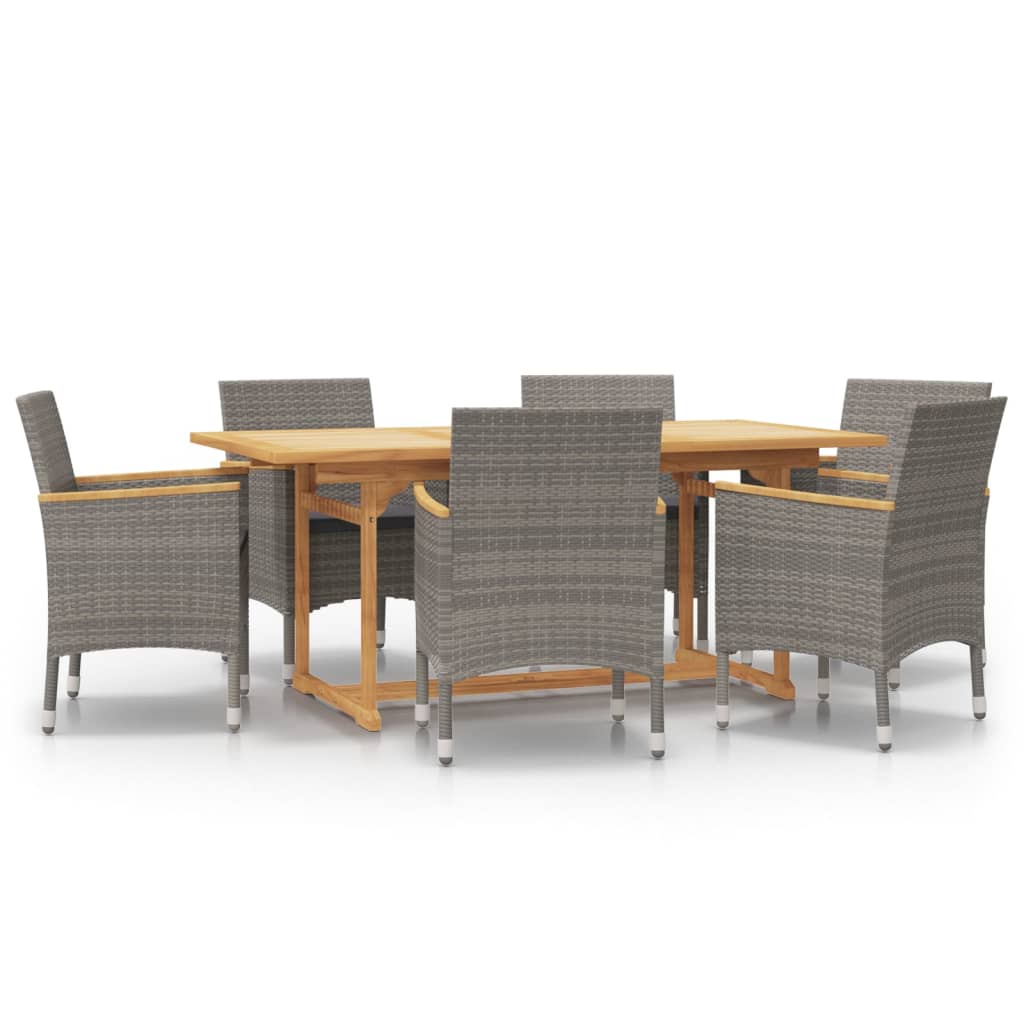 Patio Dining Set Set of 6 Gray