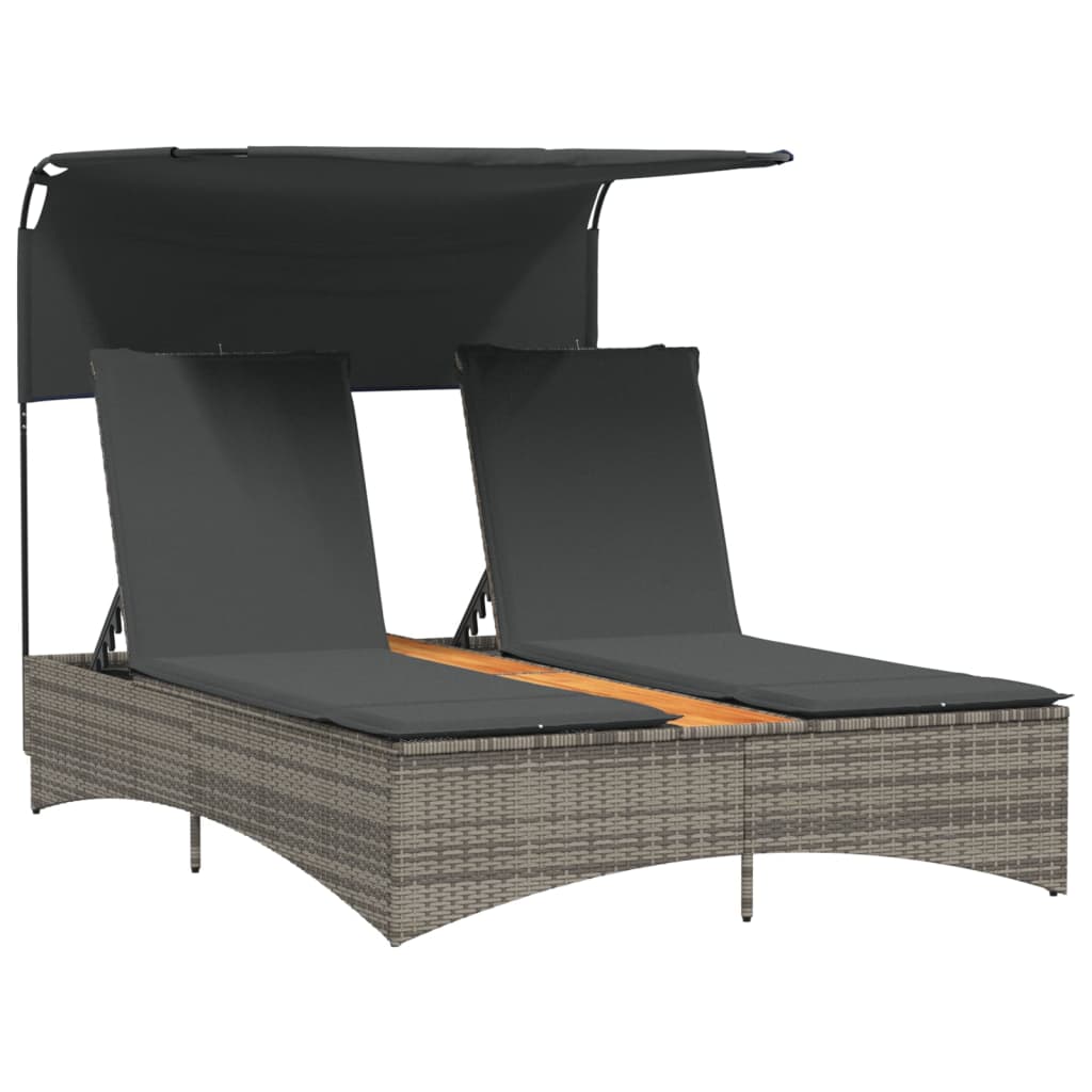 Patio Double Sun Lounger Gray