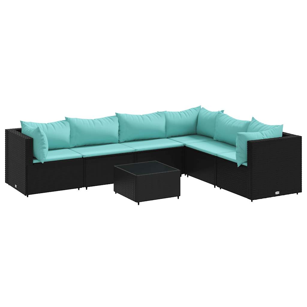 Patio Lounge Set Black