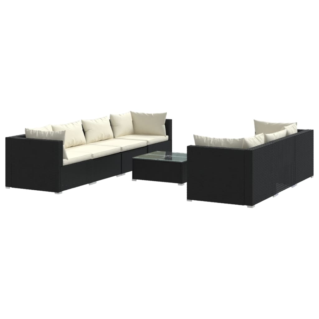 Patio Lounge Set Black