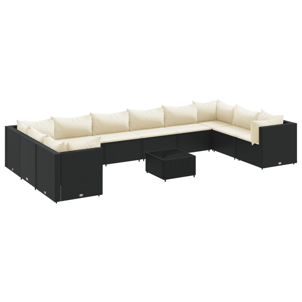 Patio Lounge Set Black
