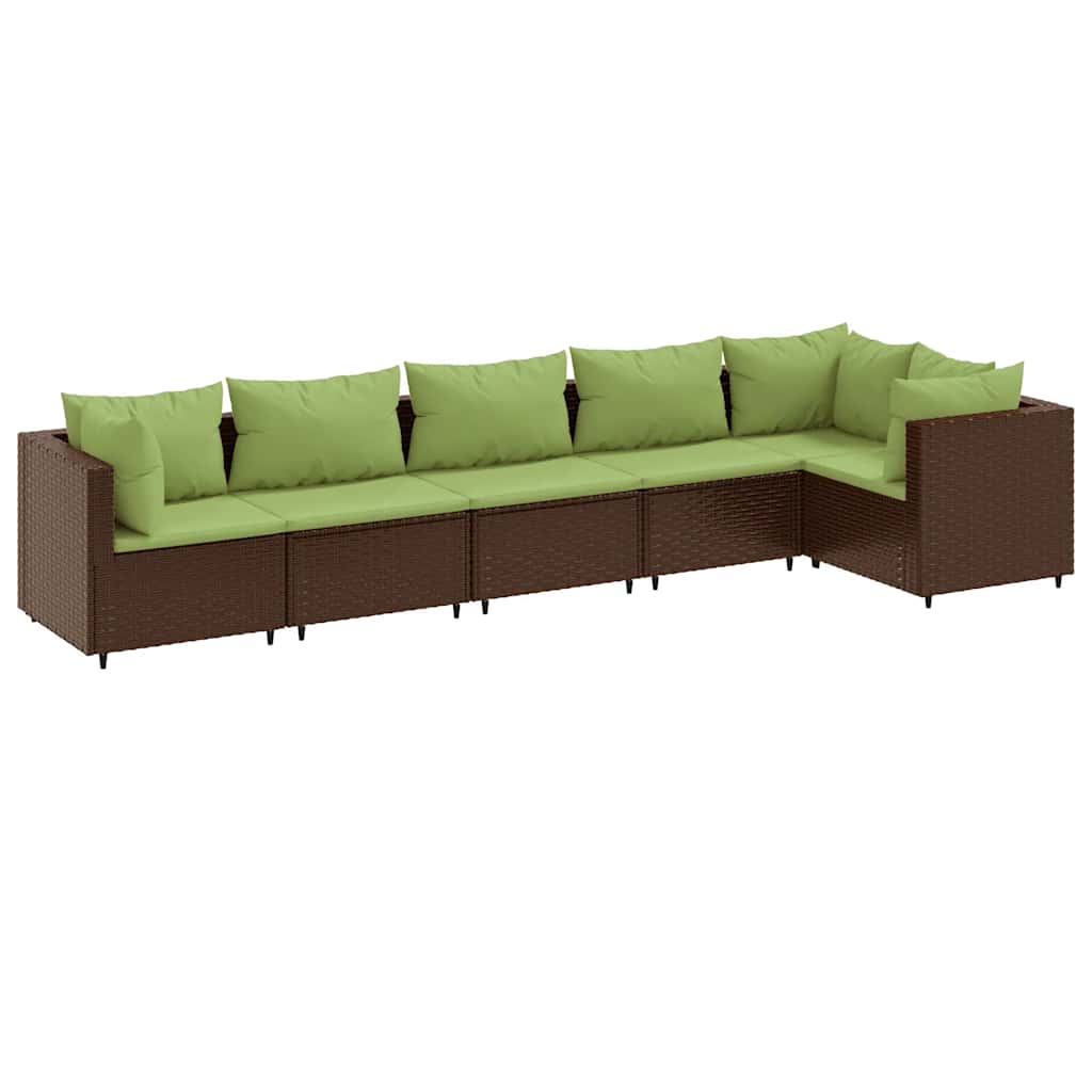 Patio Lounge Set Brown