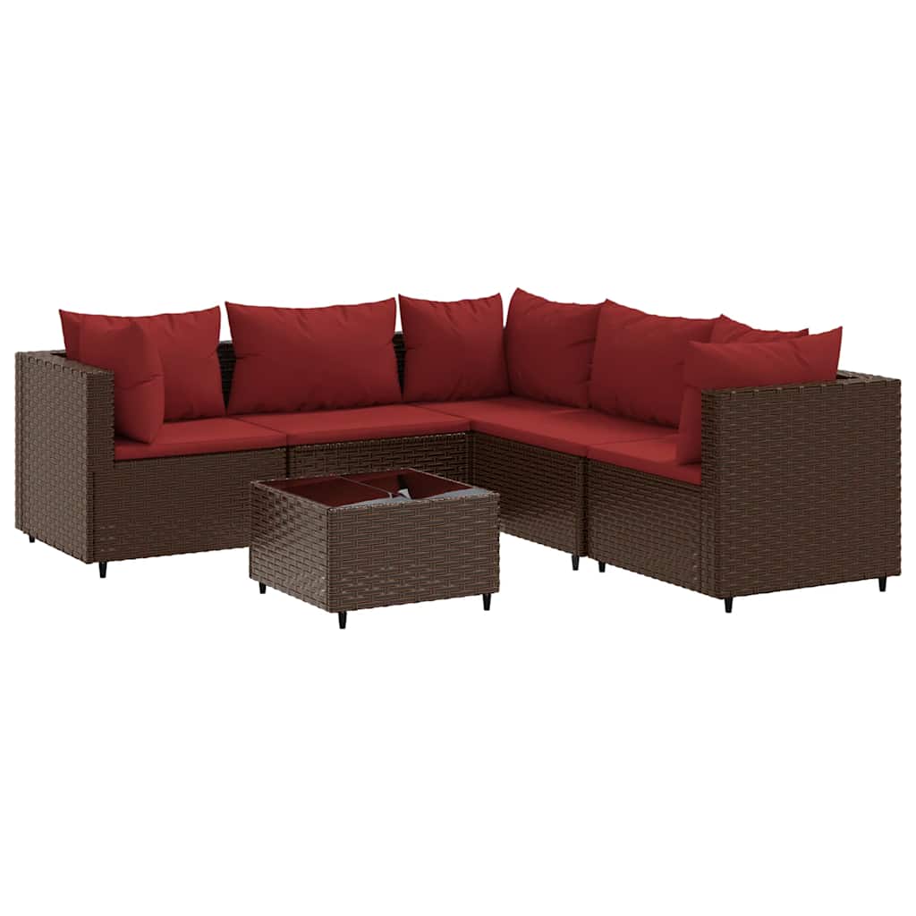 Patio Lounge Set Brown