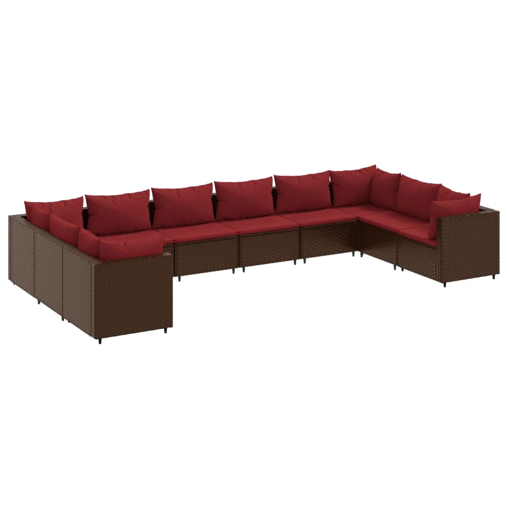 Patio Lounge Set Brown