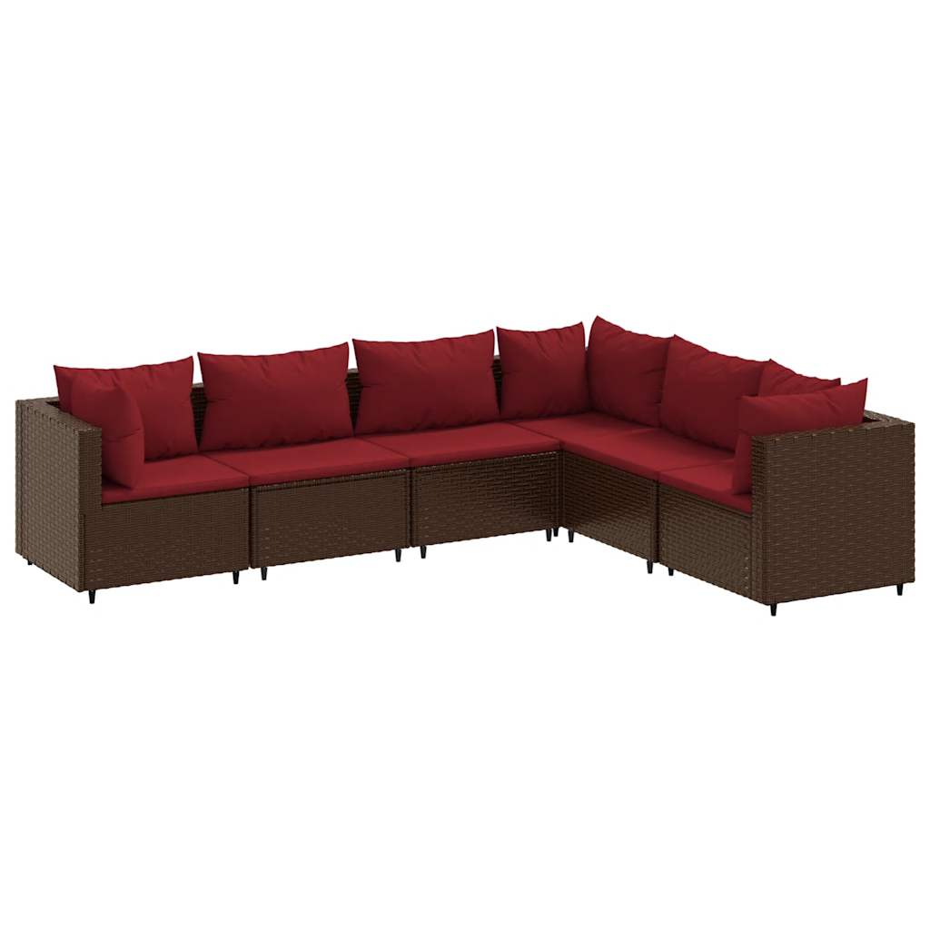 Patio Lounge Set Brown, Cinnamon Red