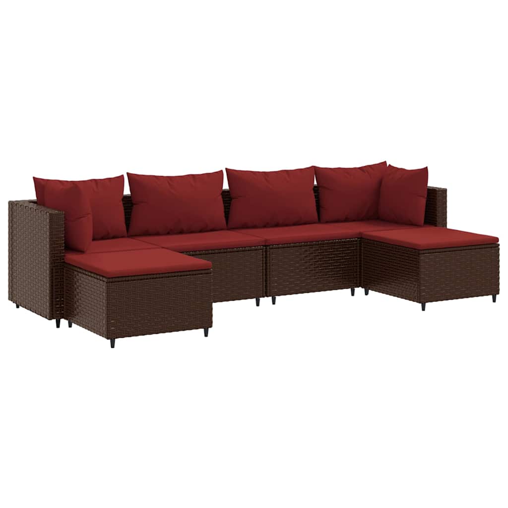 Patio Lounge Set Brown, Cinnamon Red