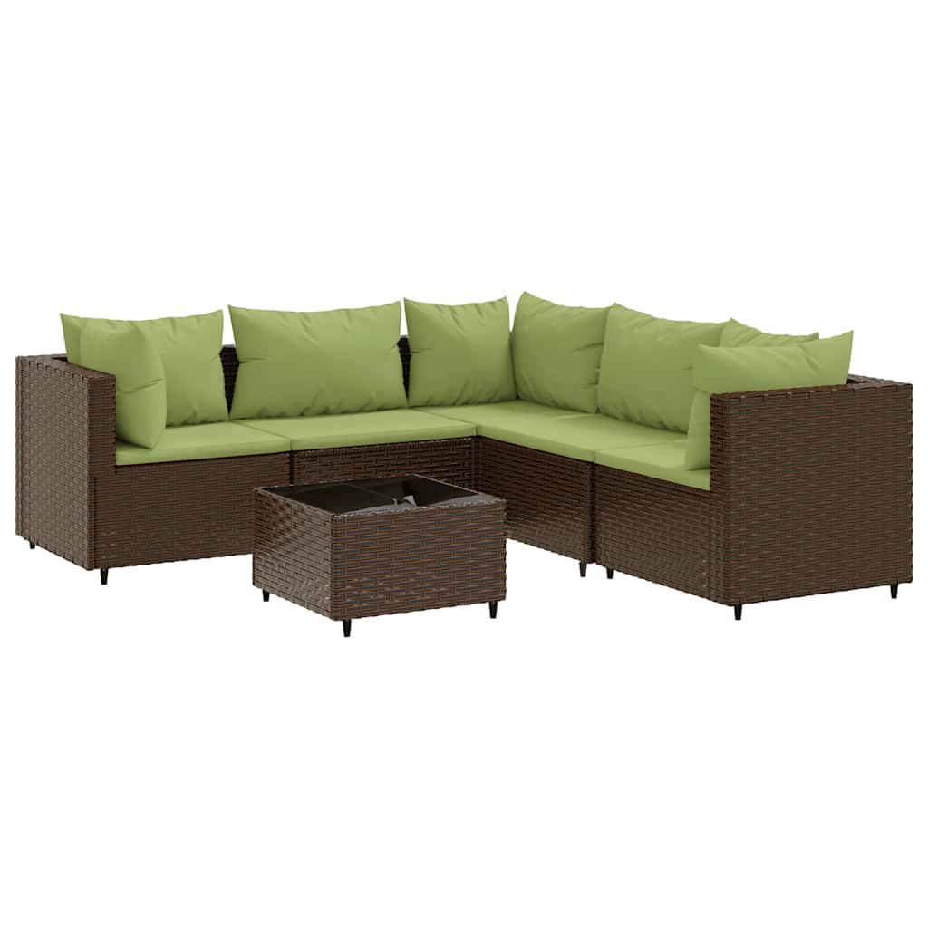 Patio Lounge Set Brown, Green