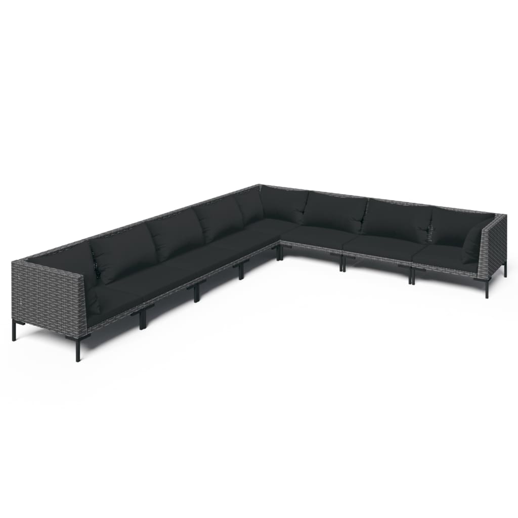 Patio Lounge Set Dark grey