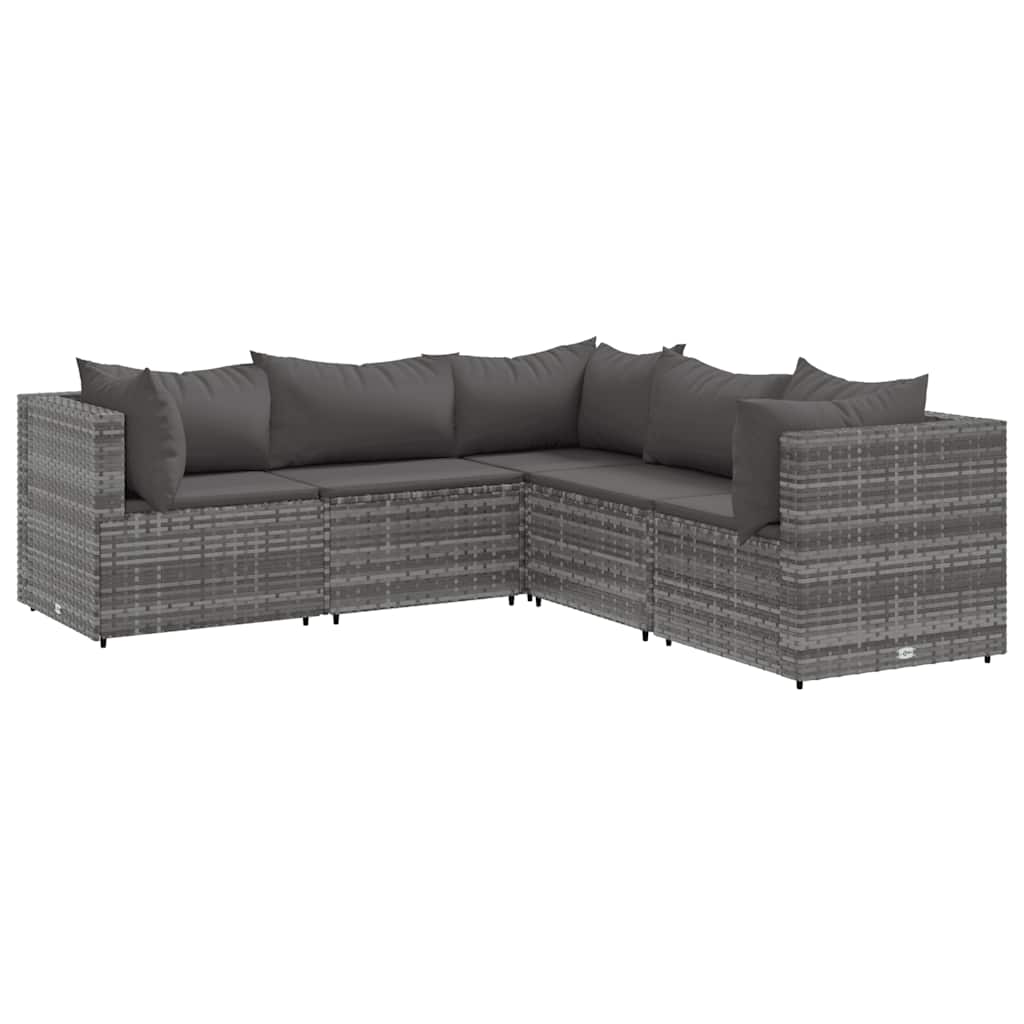 Patio Lounge Set Grey, Anthracite
