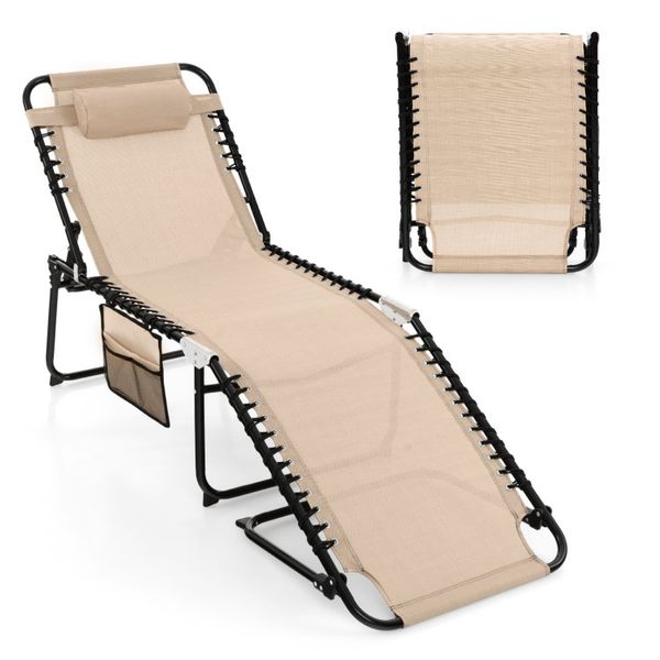 Patio reclining lounge chair featuring adjustable back and footrests