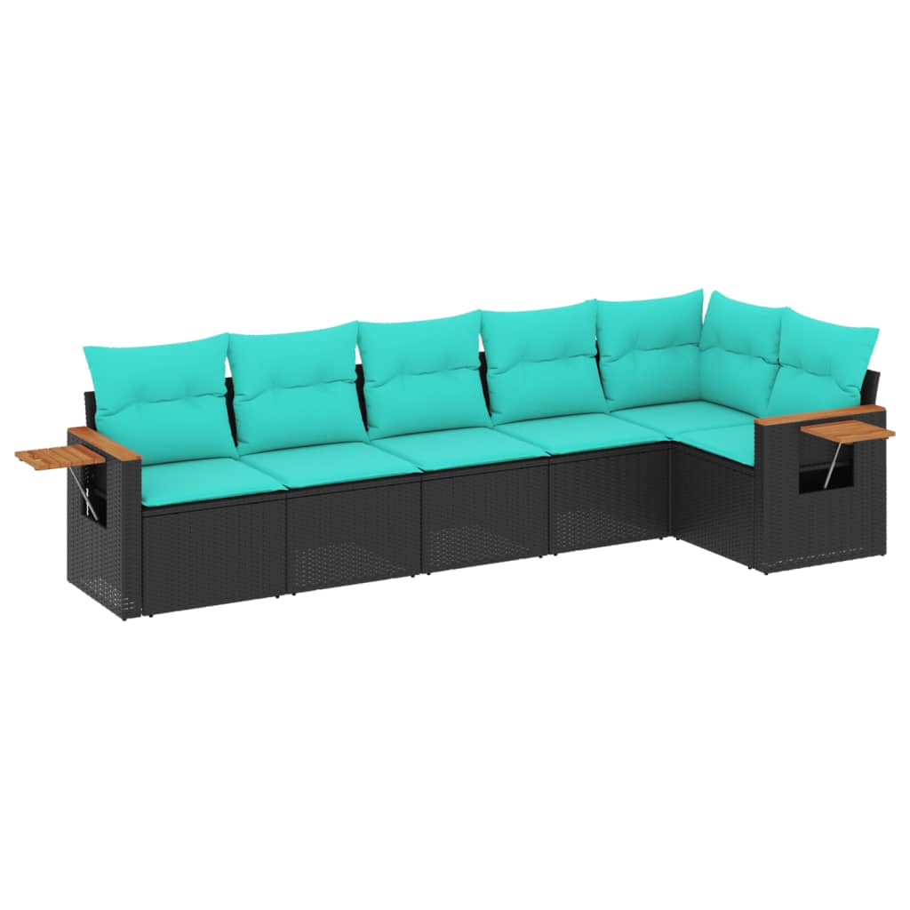 Patio Sofa Set Black, Blue