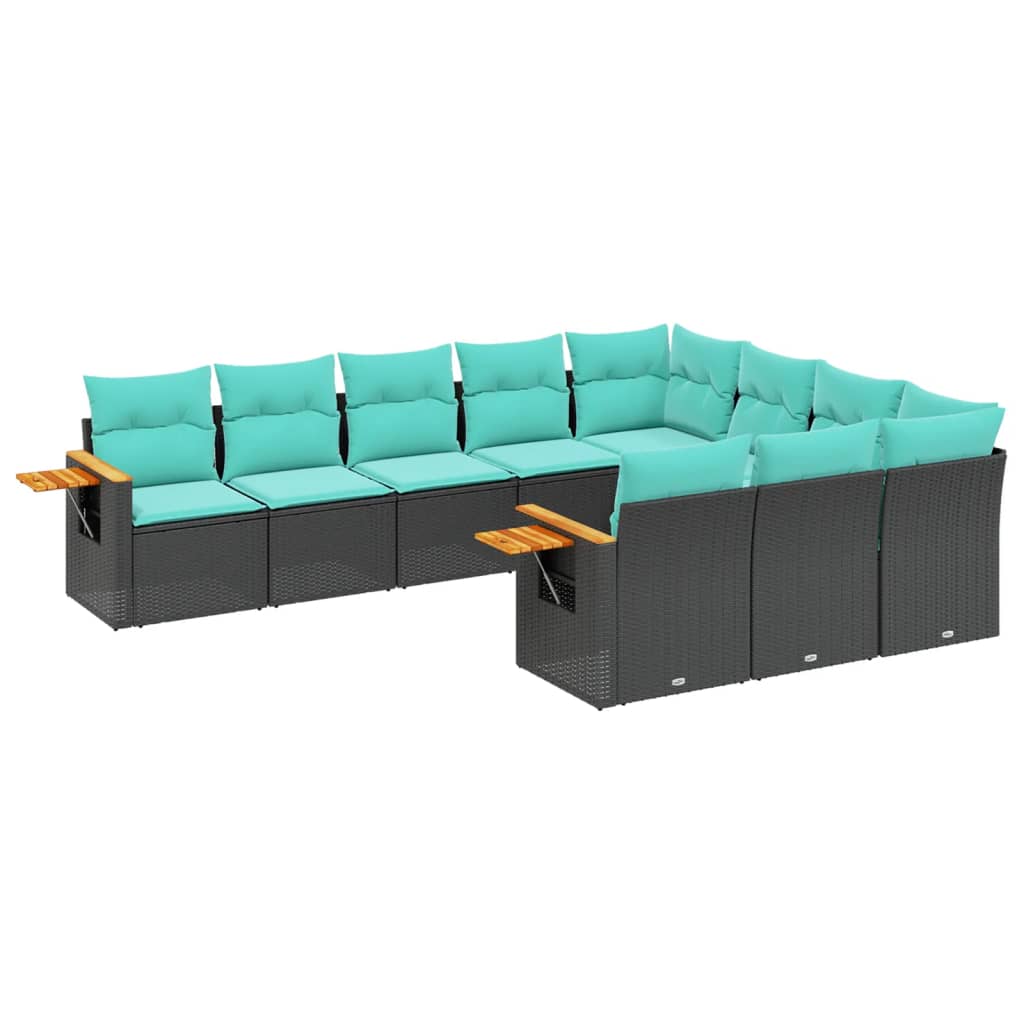 Patio Sofa Set Black, Blue
