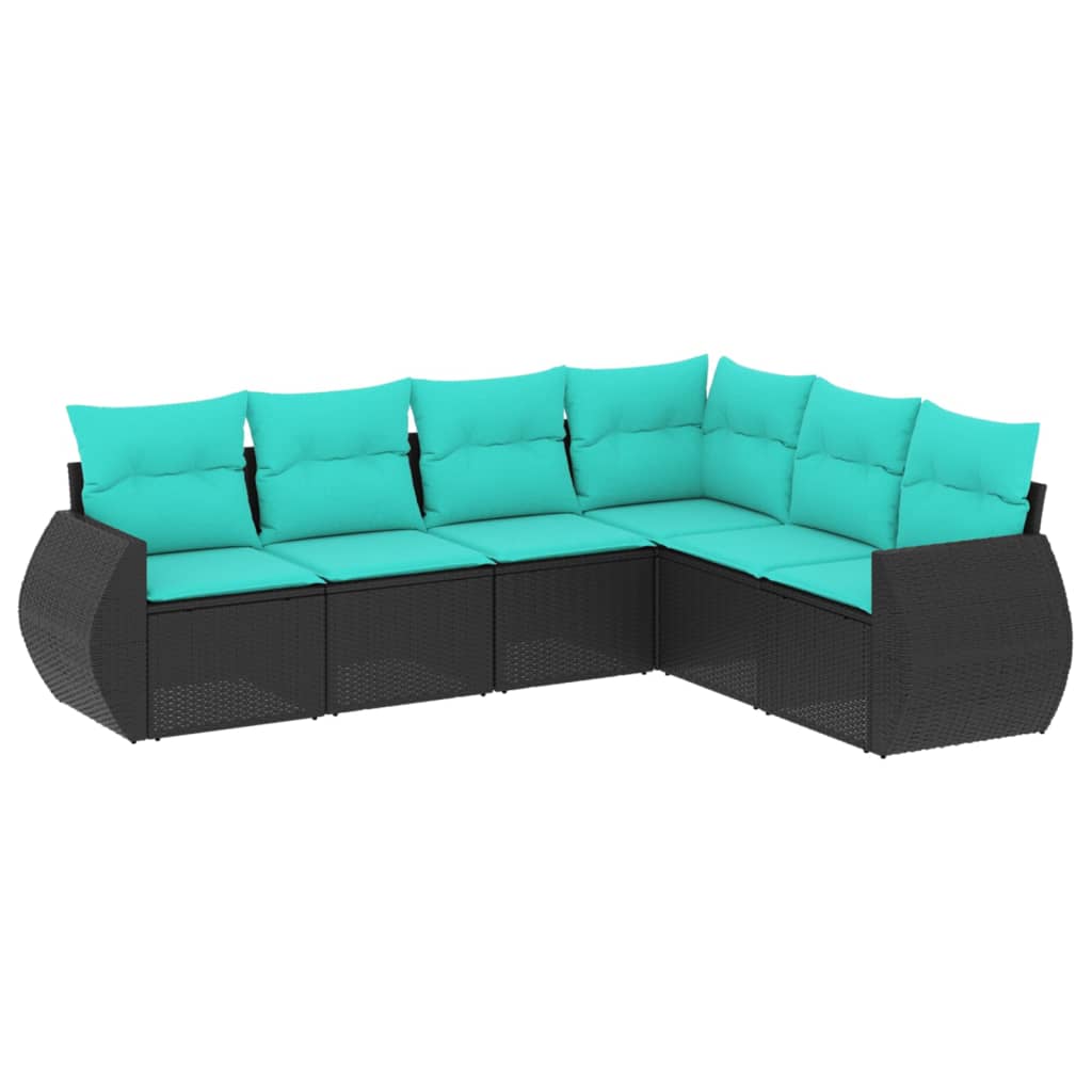 Patio Sofa Set Black, Blue