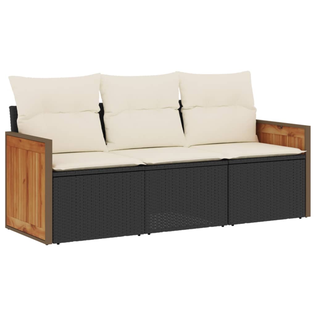 Patio Sofa Set Black, Cream White