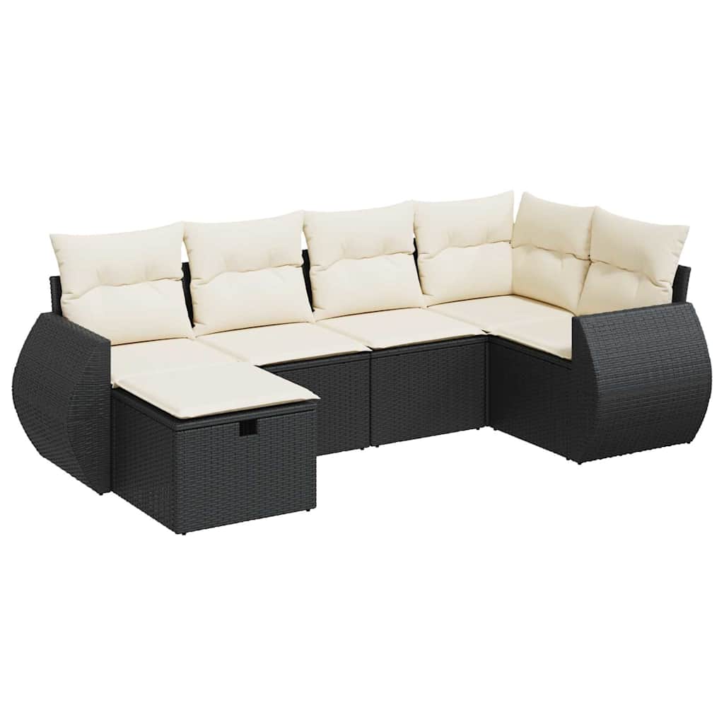 Patio Sofa Set Black, Cream White