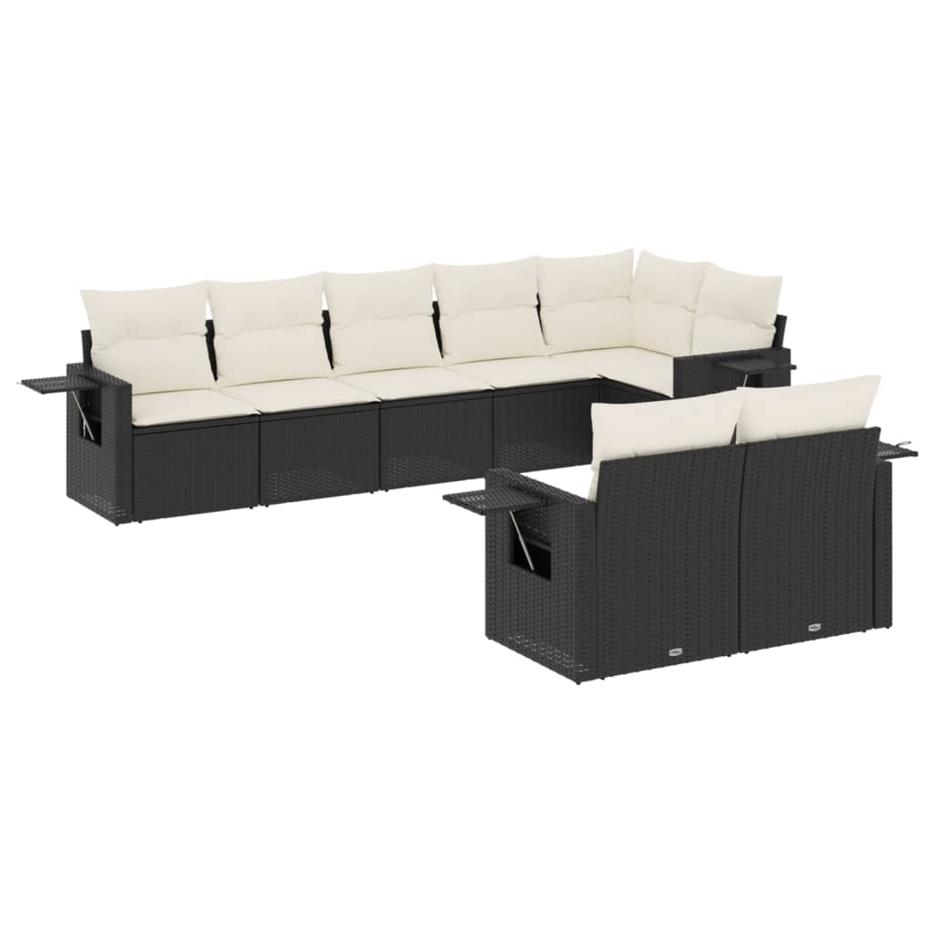 Patio Sofa Set Black, Cream white