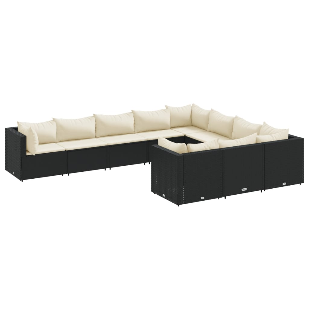 Patio Sofa Set Black, Cream White