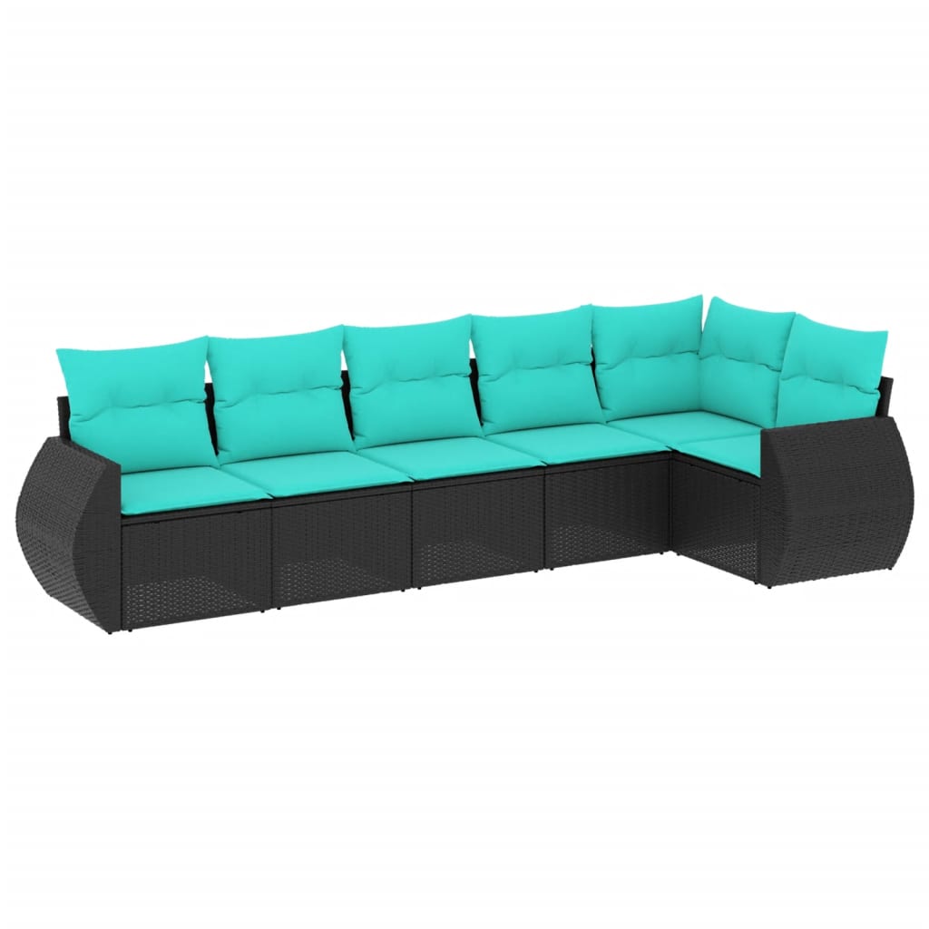 Patio Sofa Set Black PE rattan Modular Garden Sofa Set