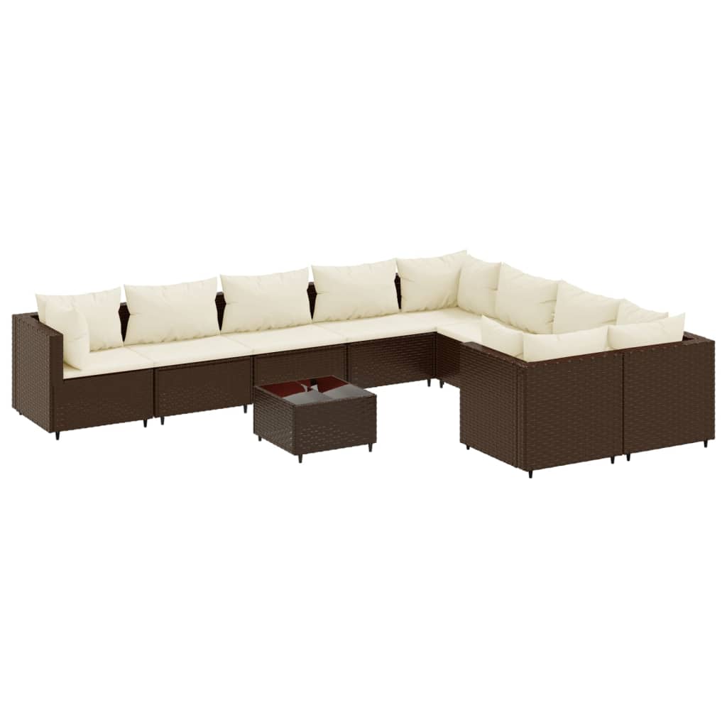 Patio Sofa Set Brown