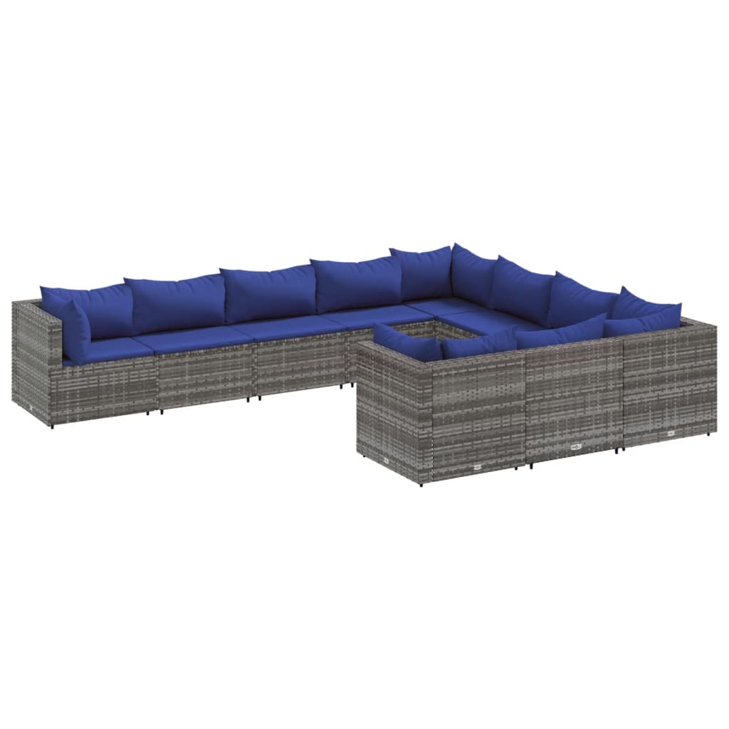 Patio Sofa Set Grey, Dark Blue