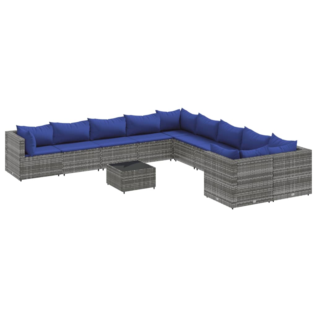 Patio Sofa Set Set of 10 Grey