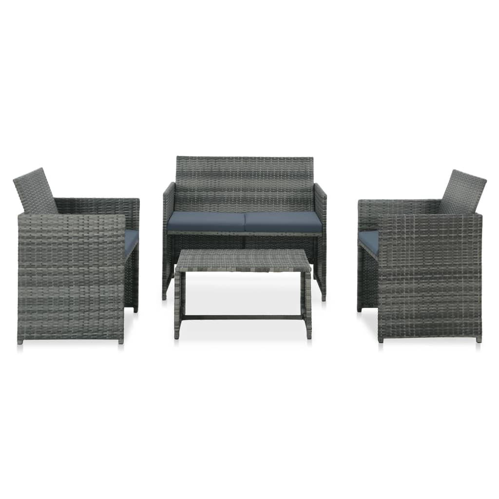 Patio Sofa Set Set of 4 Gray