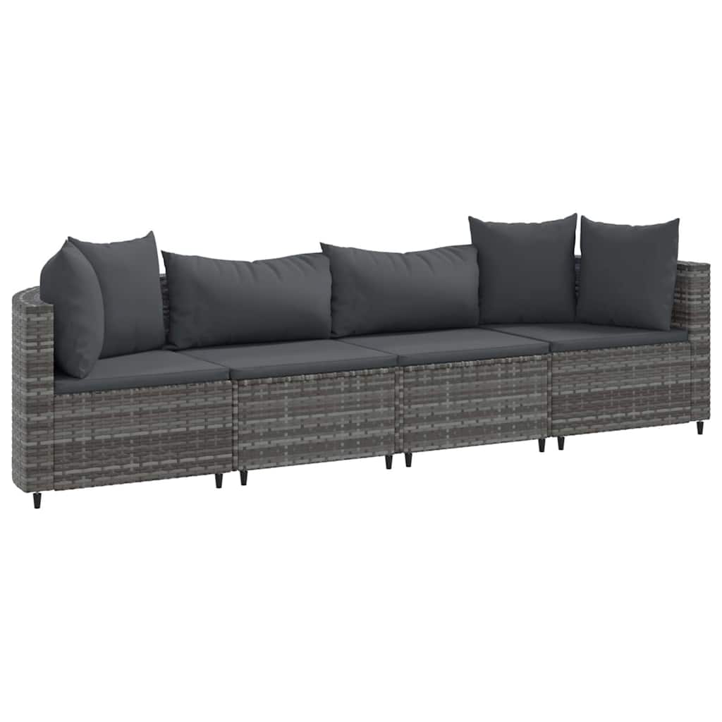 Patio Sofa Set Set of 4 Grey, Anthracite