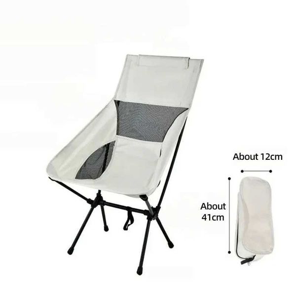 Pink Squirrel Camping Moon Chair with high backrest, ultra-light and foldable for easy portability, supports up to 90kg for outdoor activities like fishing