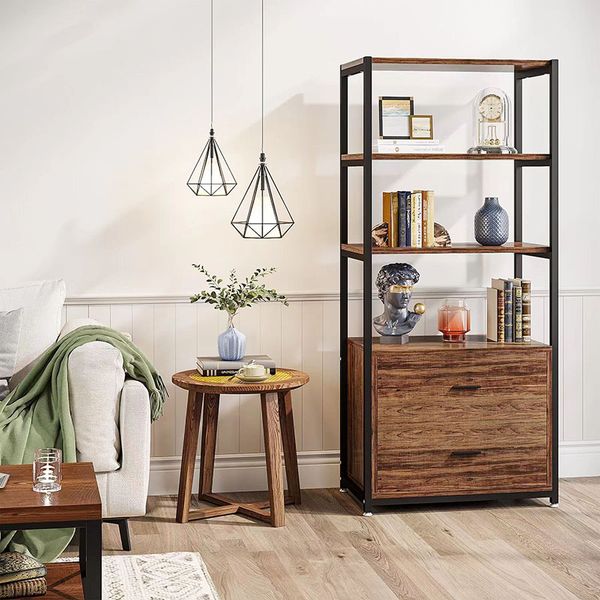 Please inquire about the price for customized storage cabinets, living room bookshelves, wall racks, and tall bookcases with two drawers