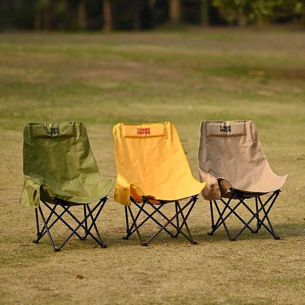 Portable folding beach chair with side kit, ideal for people, simple to set up with no assembly needed