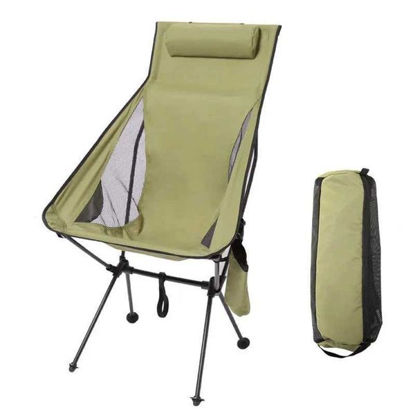 Portable folding camping chair for lightweight outdoor travel and fishing, made with aluminum alloy