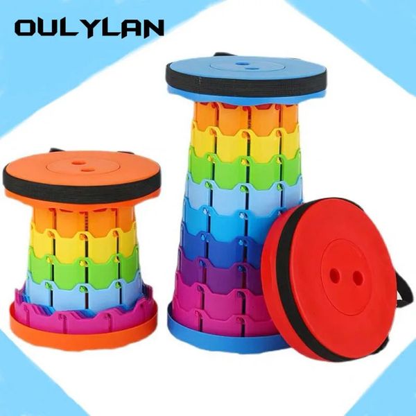Portable folding stool for camping, lightweight and adjustable, ideal for outdoor travel and fishing
