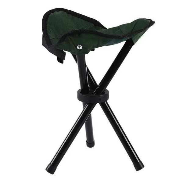 Portable folding tripod chair for outdoor activities like camping, picnics, beach trips and fishing
