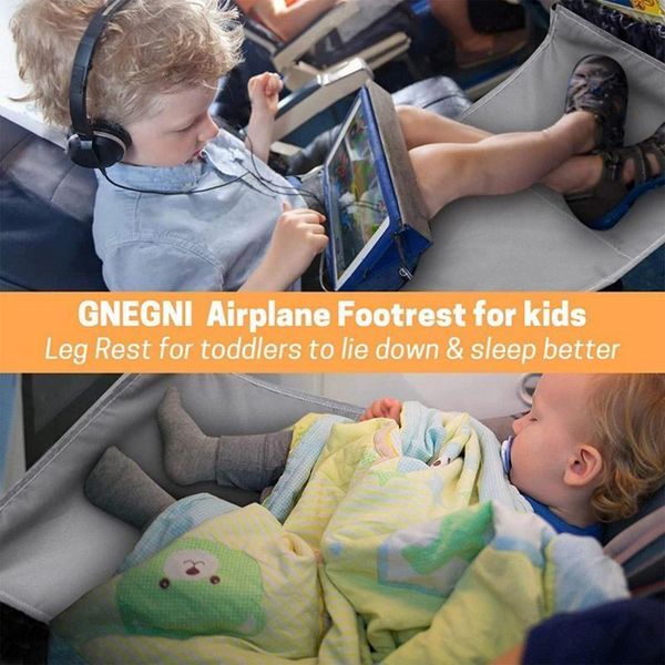Portable hammock bed for kids to rest their legs on airplanes
