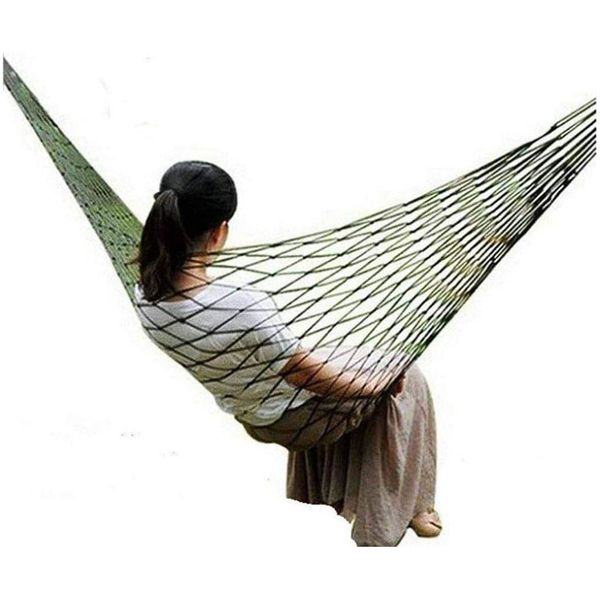 Portable hammock made of nylon for outdoor relaxation and camping