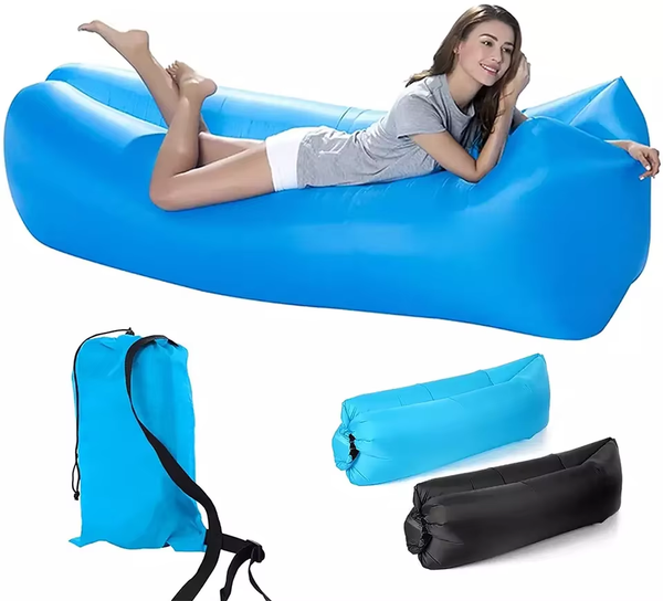 Portable inflatable outdoor sofa for camping and beach relaxation