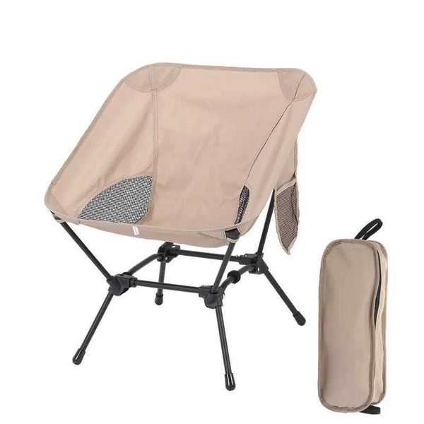 Portable lightweight folding chair for outdoor camping, beach, fishing, and picnics with sturdy iron frame
