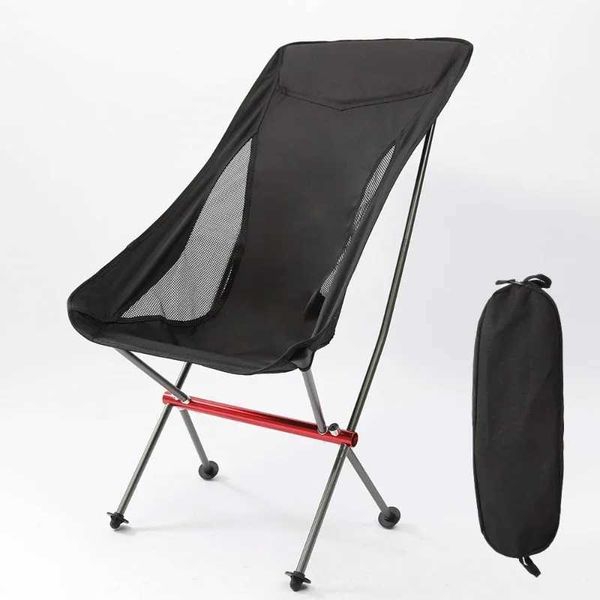 Portable lightweight folding chair with detachable moon design for camping, fishing, beach, outdoor, hiking, and picnics